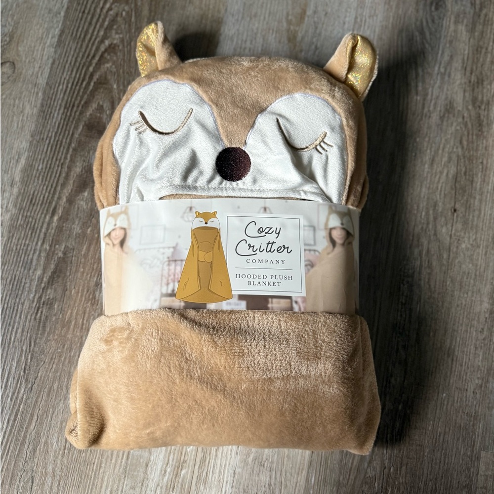 Cozy Critter Hooded Plush Blanket